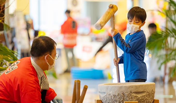 みんなで参加！お正月餅つき大会