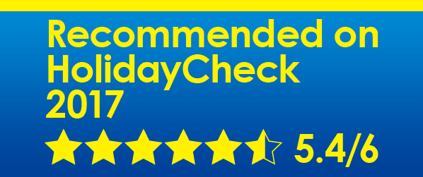 Recommended on HolidayCheck 2017 5.4/6