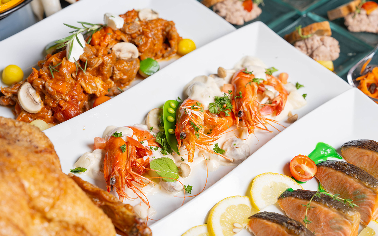 ホテルレストランの料理