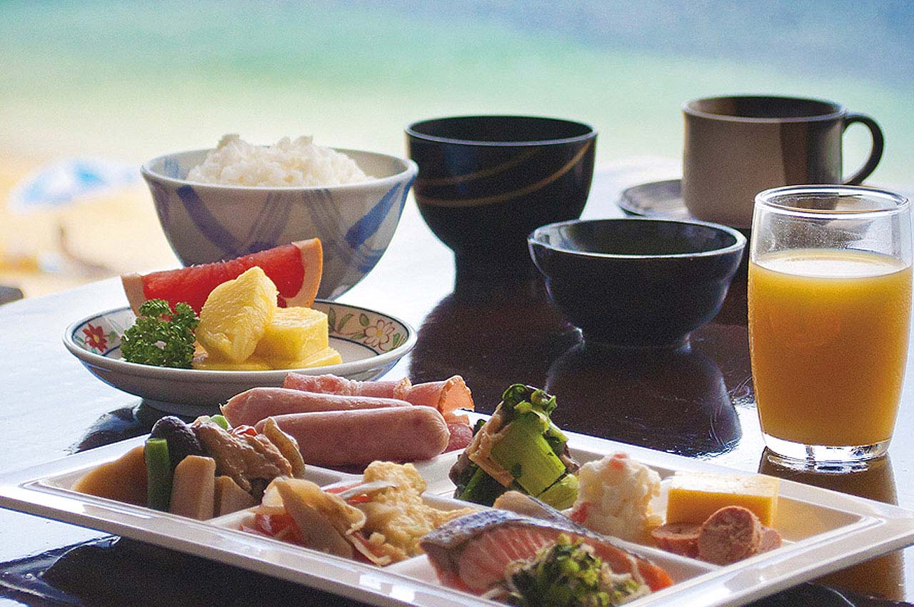 Japanese style breakfast buffet